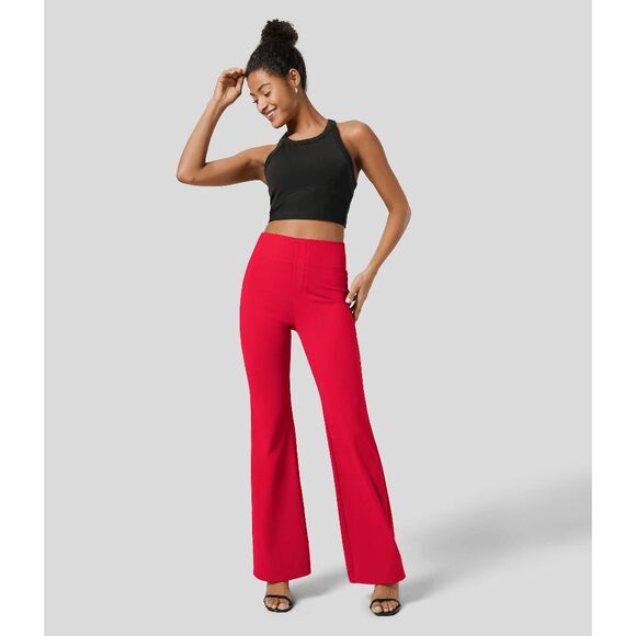 NWT HALARA Flex SculptKnit High Waisted Pocket Work Red Pants SIZE M Petite - Picture 6 of 10